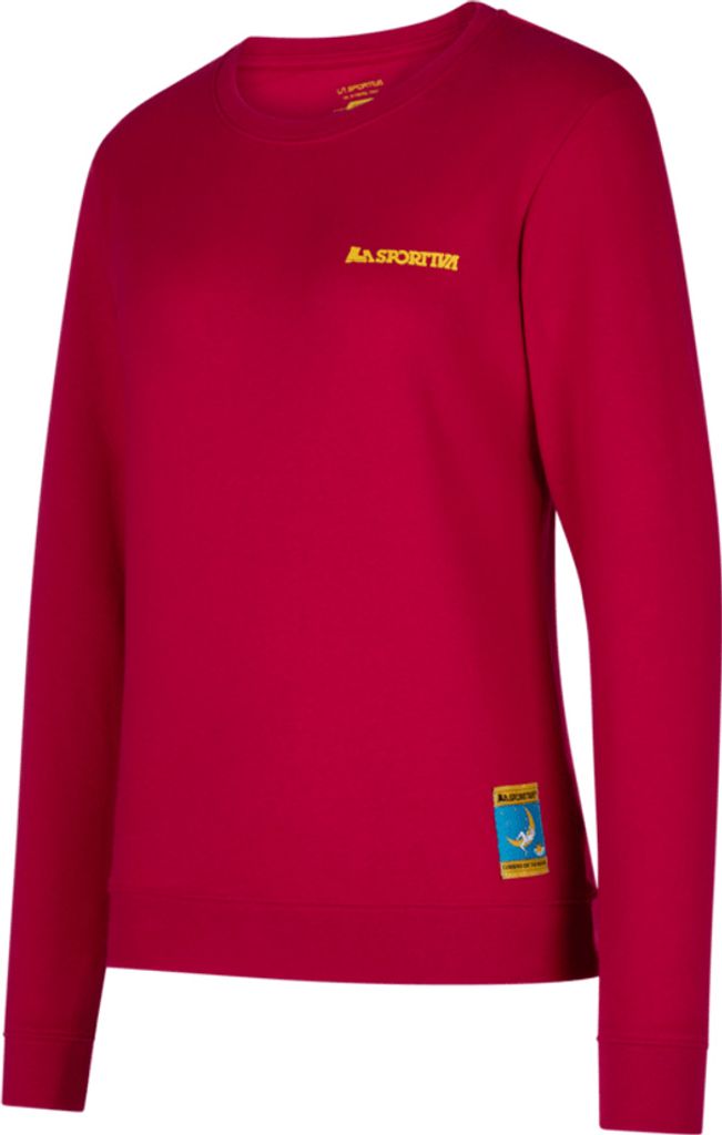 Climbing on the Moon Sweatshirt W, Pullover, Damen - La Sportiva, Größe:L, Farbe:P10Y08-Fucsia/Giallo