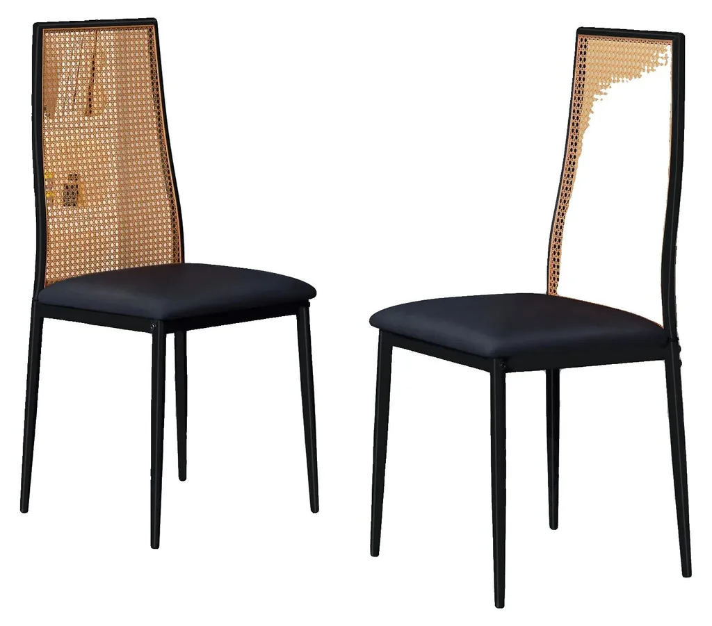 Chaise design noir avec assise confortable ergonomique modèle A1