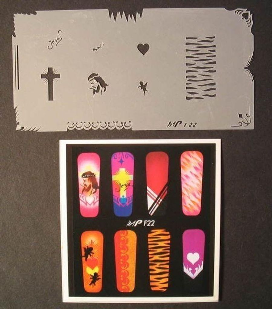 NailArt Airbrush-Schablone MPF22