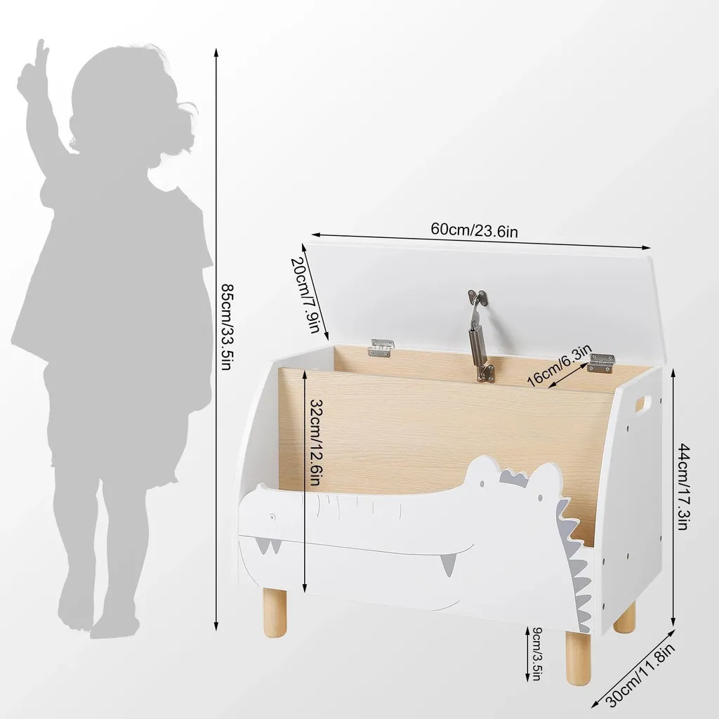 Rangement Jouets et Livres Enfant Ivoire - Solution Gain de Place Bois - 6