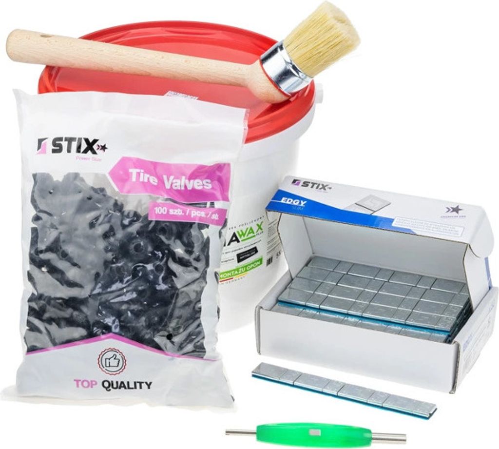 Reparatursatz für Vulkanisation Montagepaste Klebegewichte Ventile TR414 Pinsel