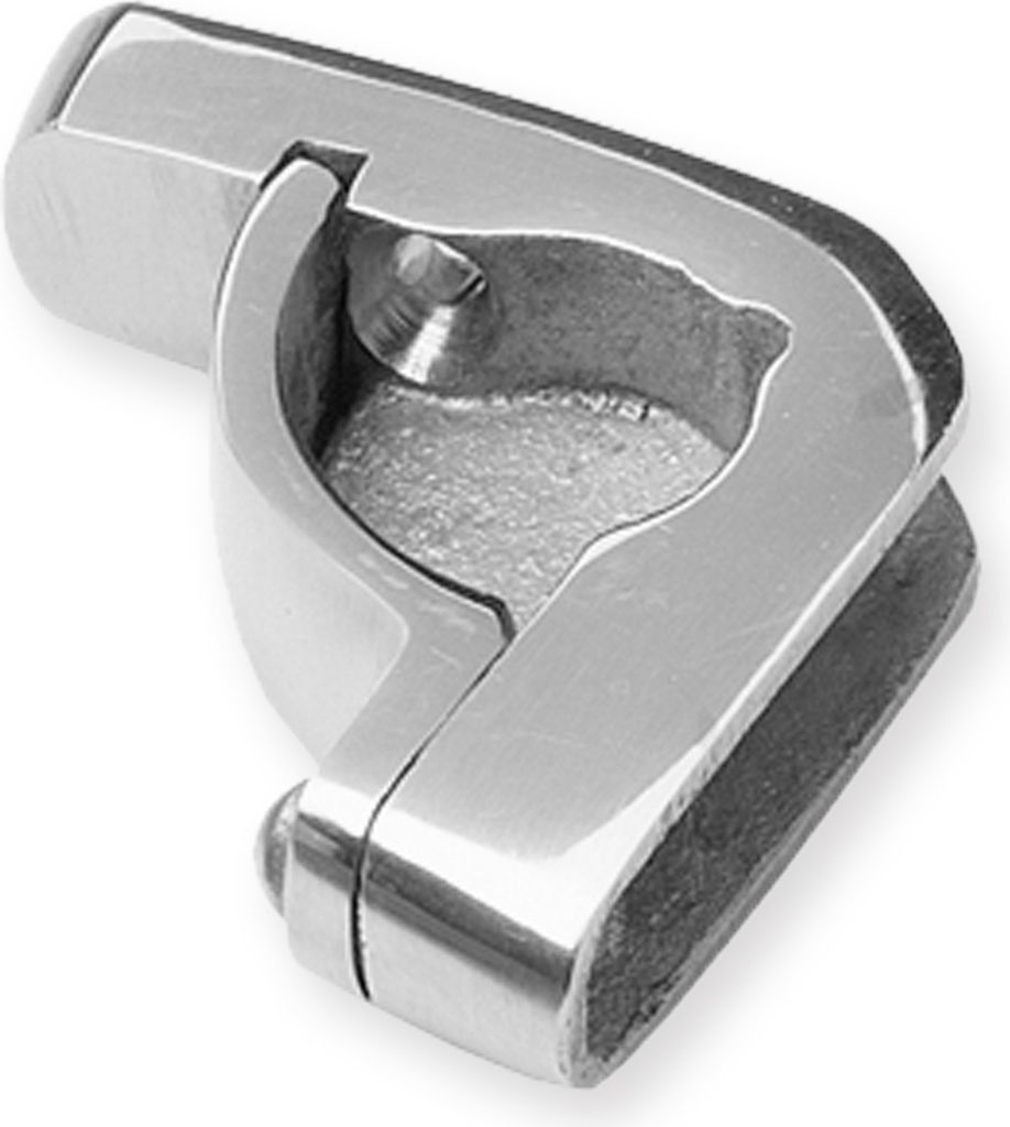 Dreikant Winkelöse seitlich geschlossen 42 x 10 x 40 mm Messing glanz vernickelt 16 mm Durchmesser Küberit