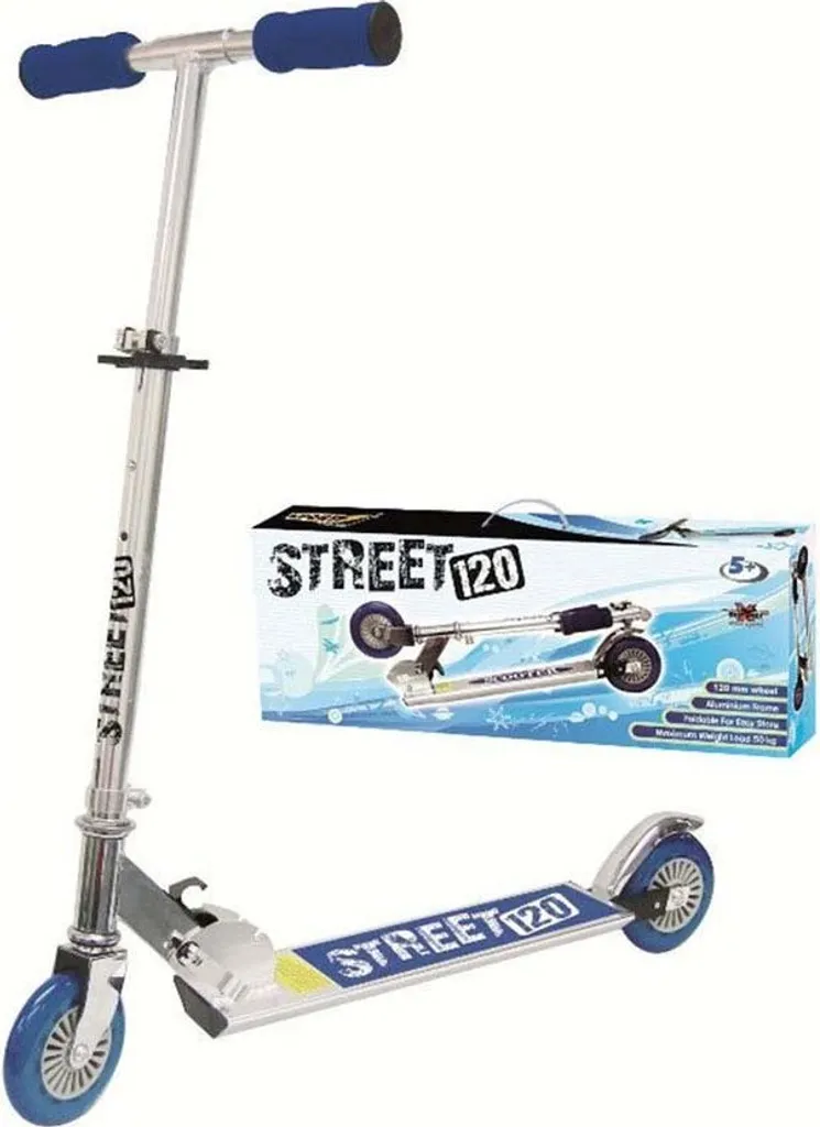 Trottinette pliable de ville Sport One Street 120 coloris bleu argenté