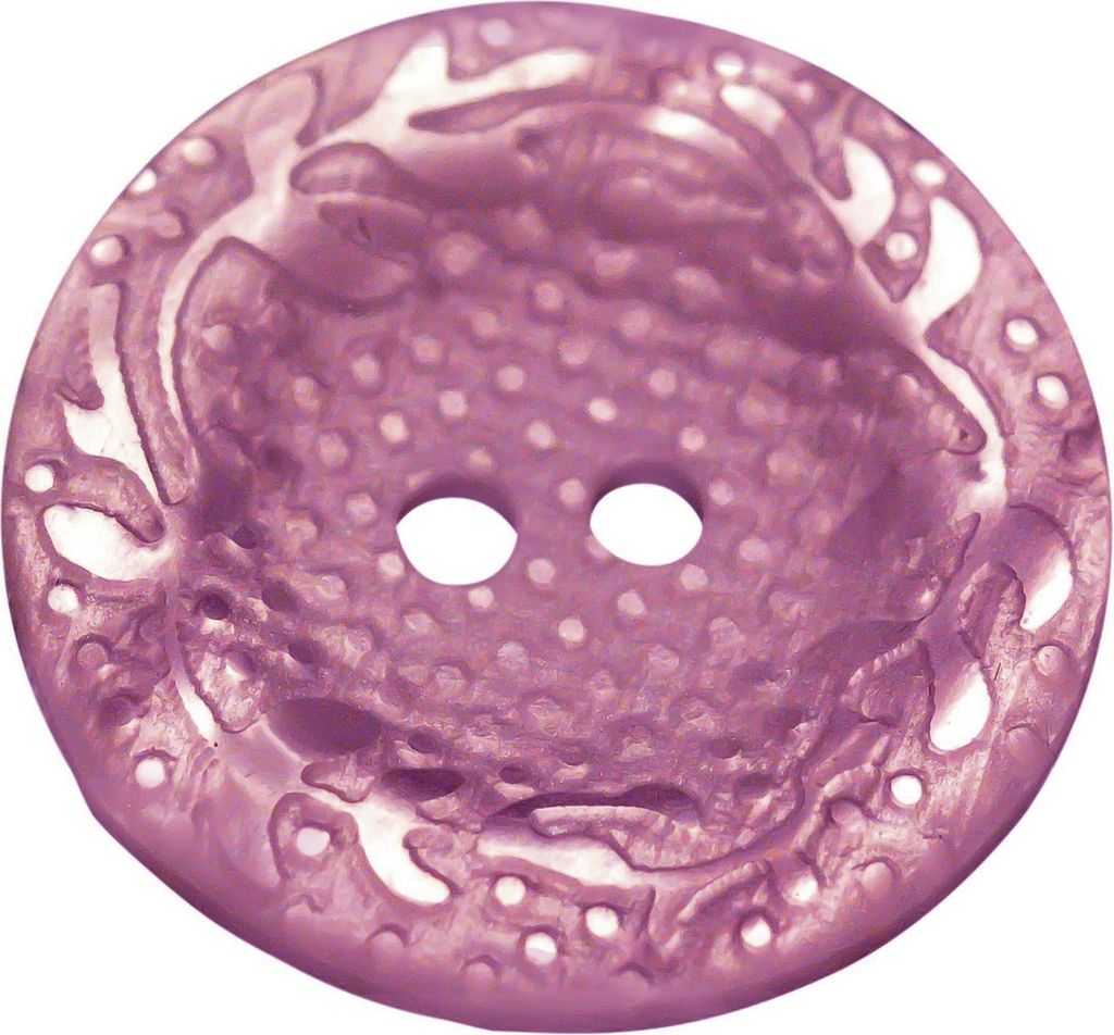 5 x nostalgischer Knopf mit floralem Muster, orchidee, 23mm