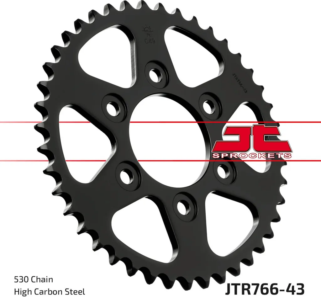Couronne Acier JT Sprockets 530 43 Dents Alésage 73mm Haute Résistance