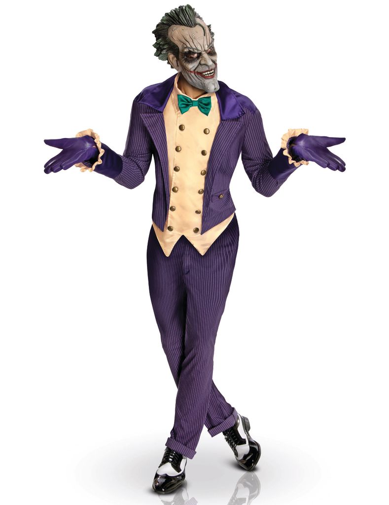 A person wearing a Joker costume.