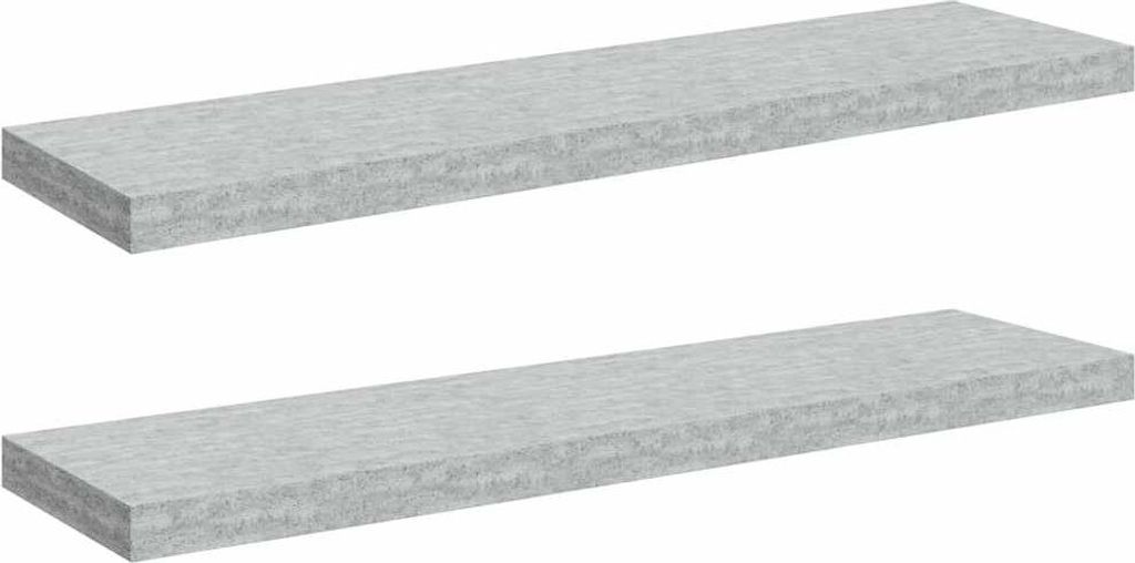 vidaXL Závěsné police 2 ks. Betonově šedá 90x23,5x3,8 cm Obrázek produktu 