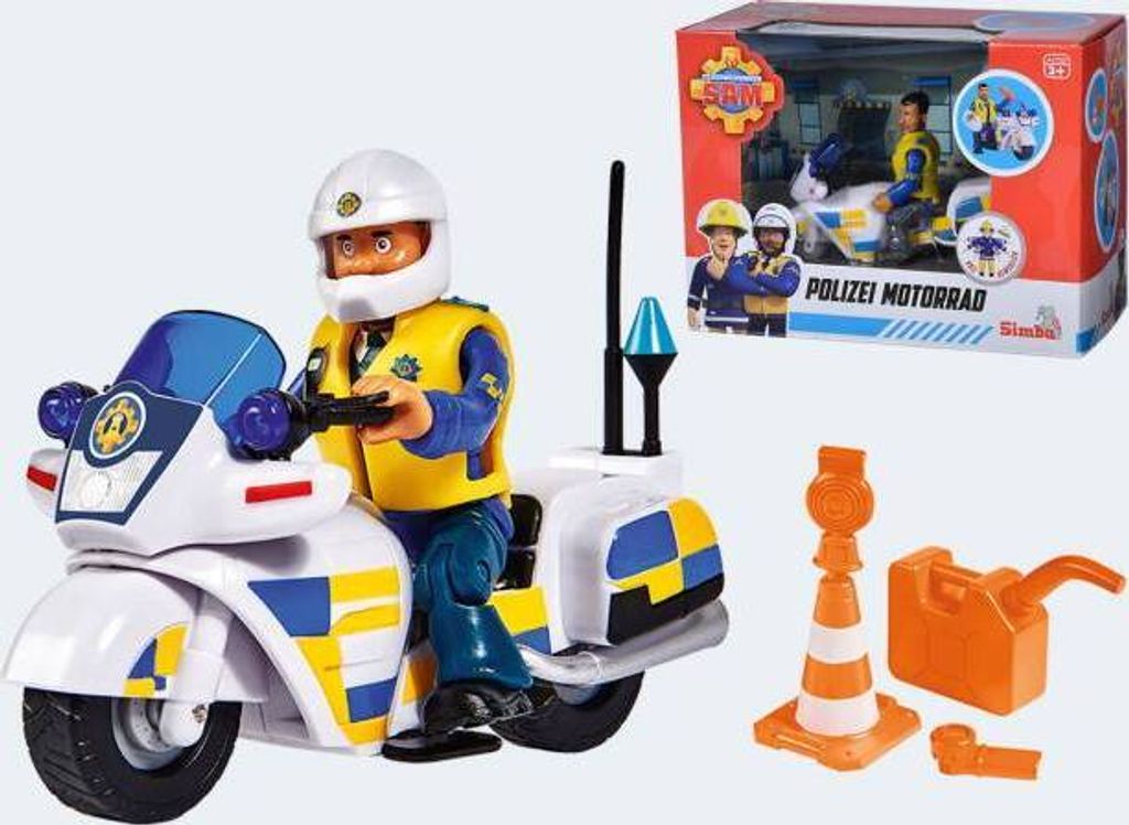 Simba Dickie Vertriebs GmbH Sam Polizei Motorrad mit Figur Produktbild 1