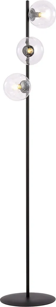 Lampadaire à 3 globes en verre transparent ROSSI LP3 pour salon