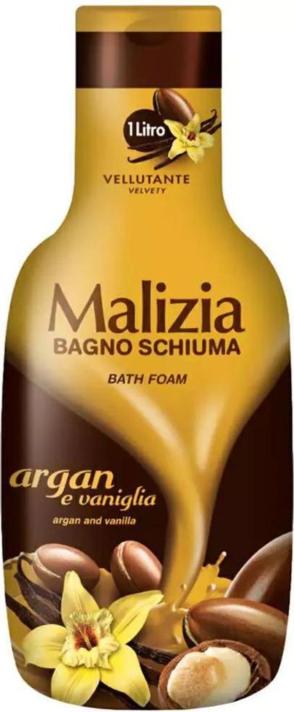 Malizia | Gel doccia all'olio di argan e vaniglia - 1 l - Immagine del prodotto 