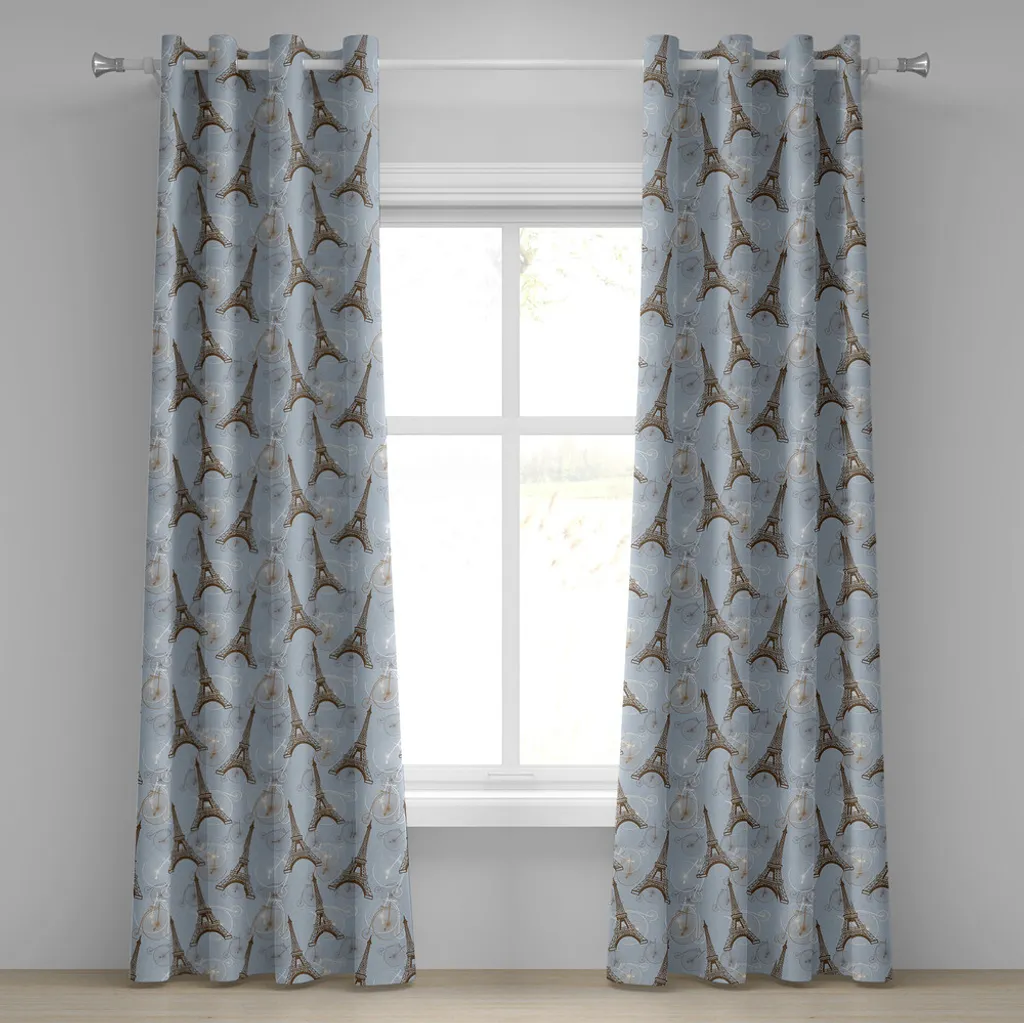 ABAKUHAUS Tenda Eiffel 280x225cm: Arredo Retrò Parigi Marrone Azzurro