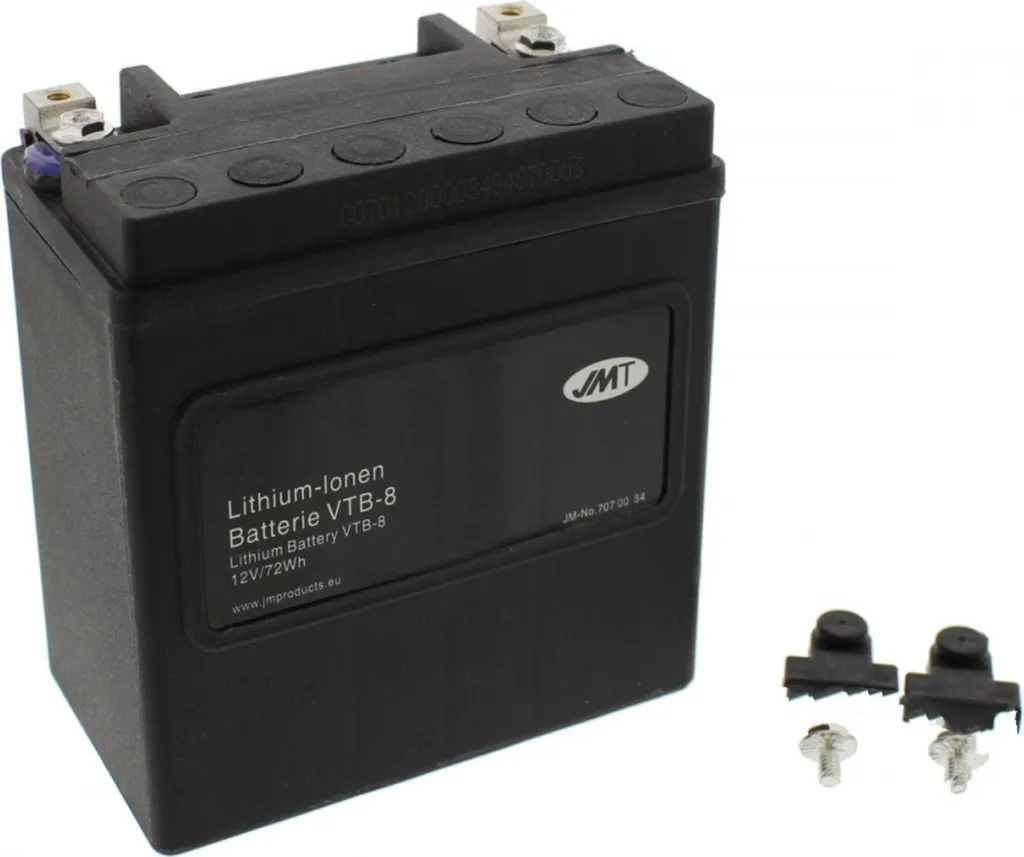 Batterie Moto Lithium JMT VTB-8 pour Harley VRSC V-Rod 1130 et 1250ccm