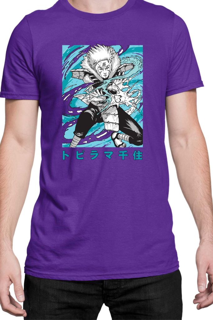 Herren T-Shirt Naruto Tobirama Senju, Man L / Lila