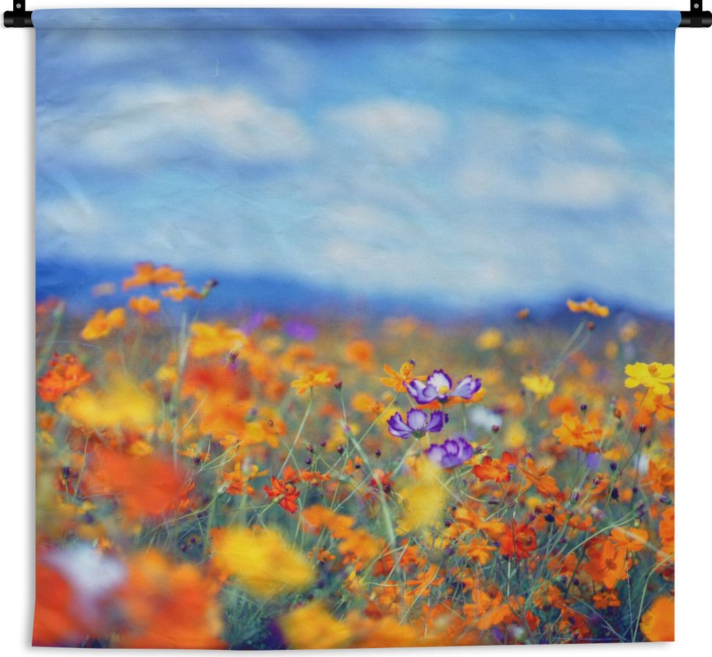 MuchoWow Wandteppich Wandbehang Kosmos - Farben - Frühling 90x90 cm Tapisserie Dekoration Wandtuch - Wandaufhänger
