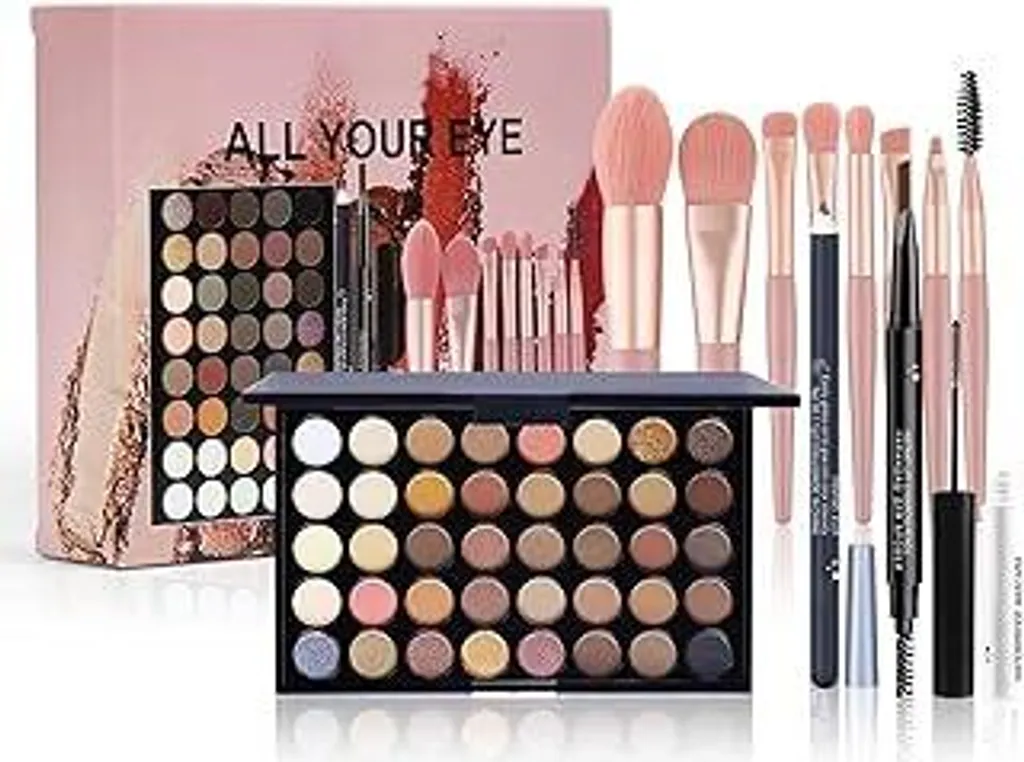 Kit Trucco Occhi WishesMar Set B - Ombretti e Pennelli Professionali