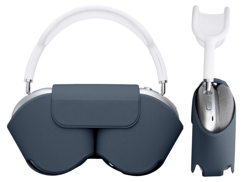 kwmobile Hülle für Apple AirPods Max / AirPods Max 2 Case - weiches Polyester Kopfhörer Cover - Sleep Mode kompatibel - Vintage Blue