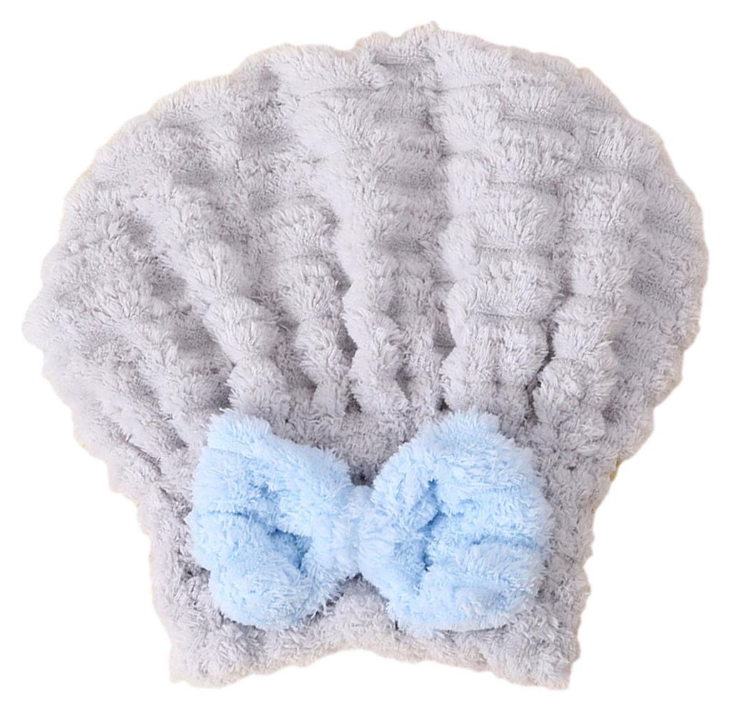 Haartrockenhaube, saugfähiges Haarhandtuch mit Schleife, Anti-Frizz-Funktion, schnelltrocknend, für Damen in Bad, Dusche und Spa