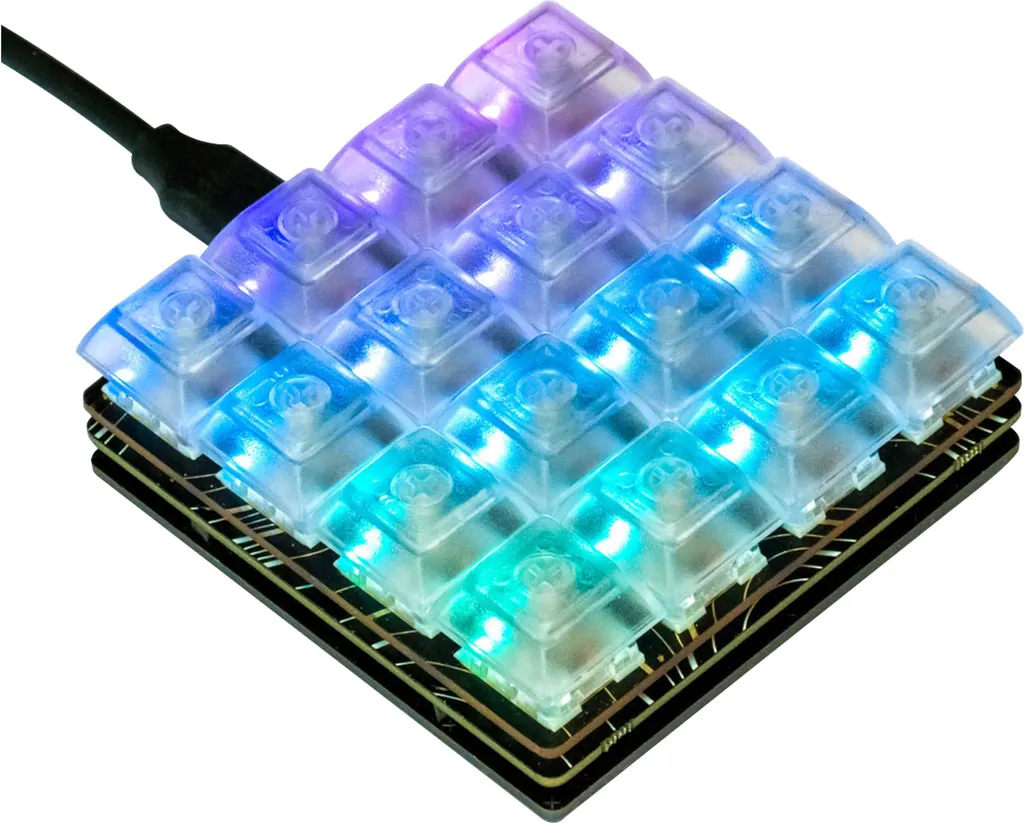 Clavier 16 touches Pimoroni Keybow mécanique avec switches Kailh Gold