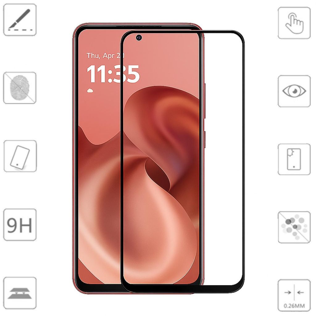 Für Motorola Moto G86 5G 1x 3D Premium Full 9H 0,3mm Hart Produktbild 