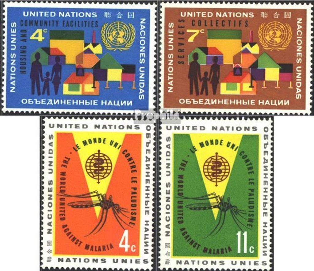 Briefmarken UNO - New York 1962 Mi 114-115,116-117 (kompl.Ausg.) gestempelt Sondermarken