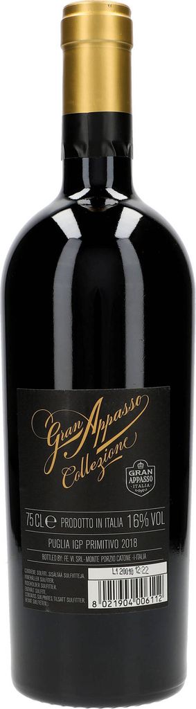 2022 Gran Appasso Collezione Old Vines Primitivo Produktbild 4