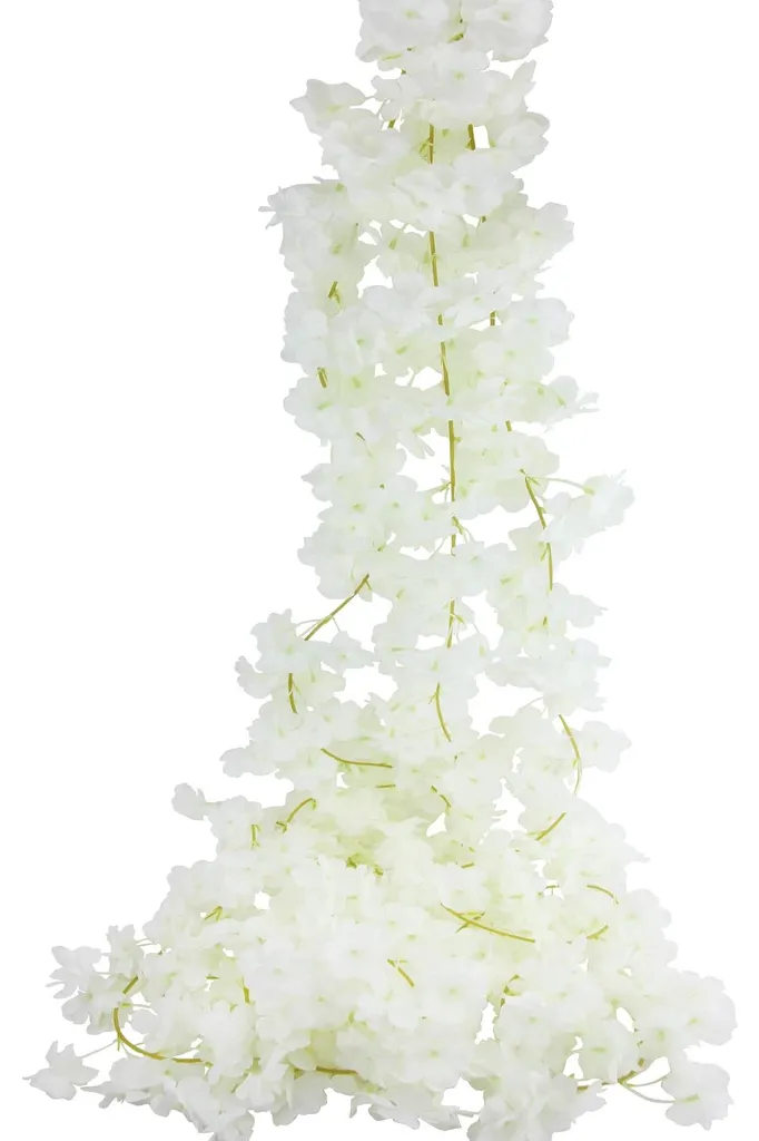 Guirlande cerisier blanc artificiel 188cm déco sans entretien mur