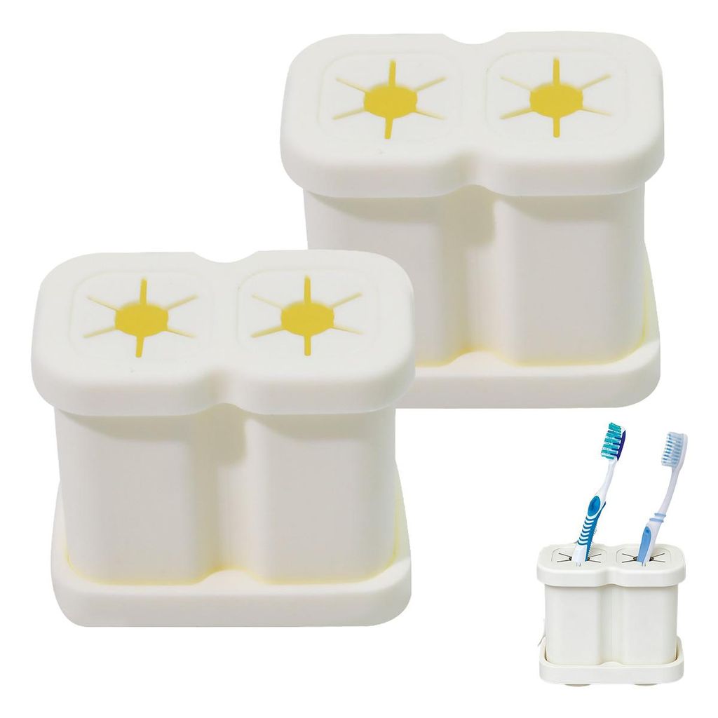 2 Stück Zahnbürstenhalter,multifunktional,Badezimmer elektrischer Zahnbürstenhalter Organizer, Toothbrush Holder Zahnpastaständer,zur einfachen...
