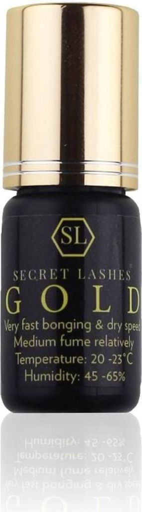 Secret Lashes | Kleber Gold - 3g - Schnelle Trocknungszeit - Hält 6-8 Wochen - Wimpernverlängerung - Kleber