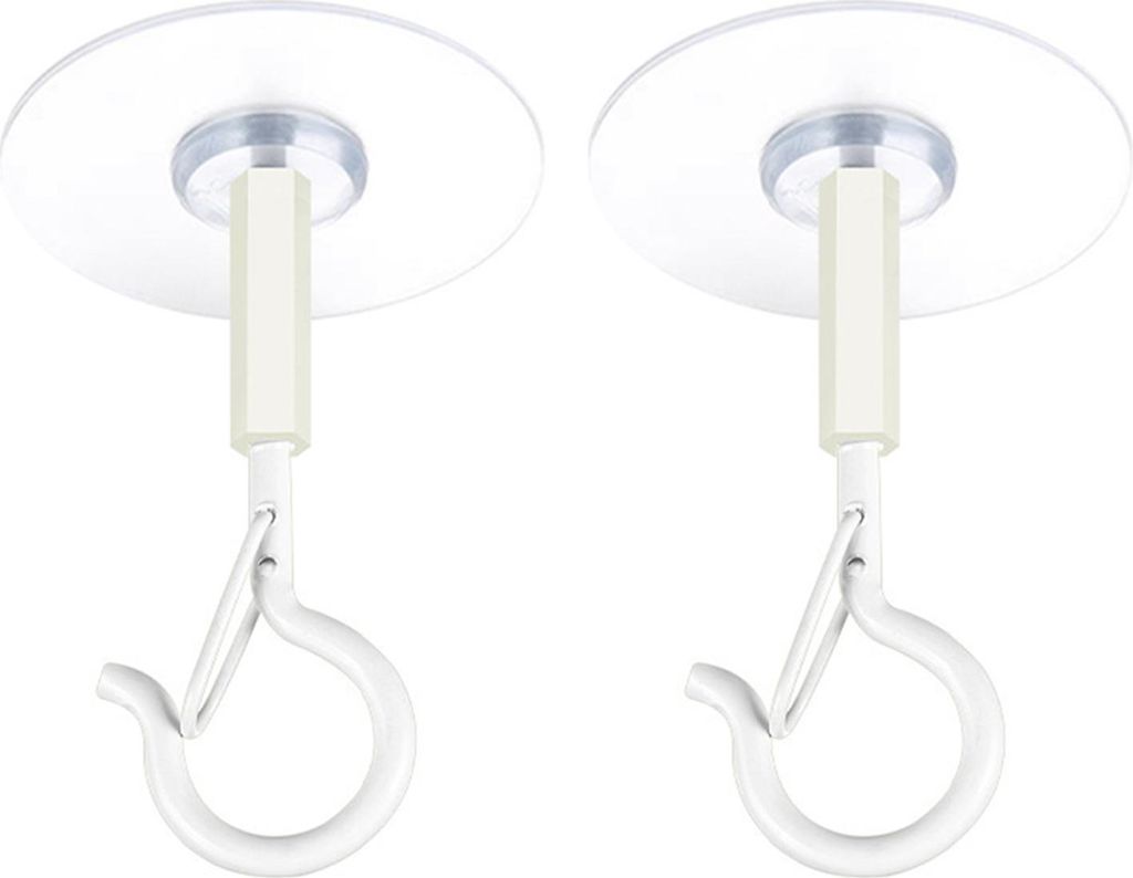 2 Stück selbstklebende Deckenhaken, ohne Bohren, Aufhängehaken, Wandhaken, tragender Ösenhaken mit Sicherheitsschnalle für Lichterketten, Pflan...