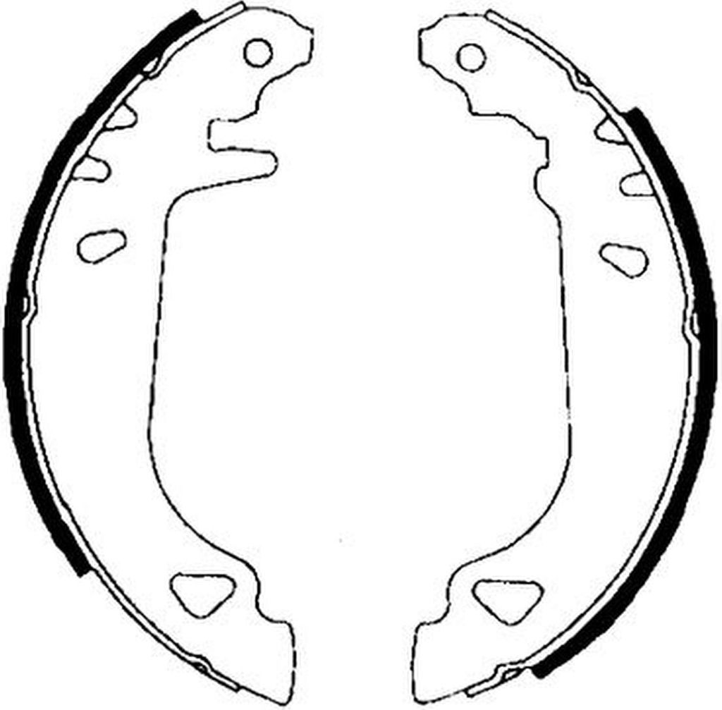 HELLA Bremsbackensatz Trommelbremse Hinten für FIAT PUNTO (176) 180mm 8DB 355 001-011