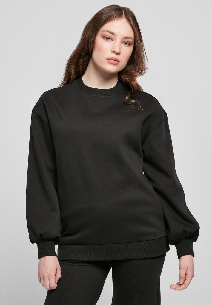 Urban Classics TB4025 | Ladies Organic Oversized Crew Damenpuli - Farbe: Black - Größe: L