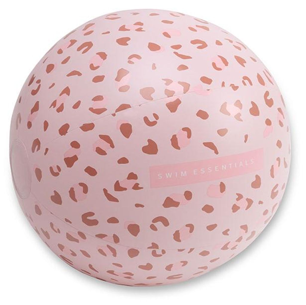 Strandball, altrosa mit Panthermuster, 51 cm