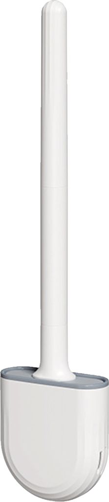 Wand-WC-Buerste und Halter Weiche TPR-Borsten WC-Buerste Kein Bohren Badezimmer Tiefenreinigung WC-Buerste Keine Sackgassen-Reinigungsbuerste