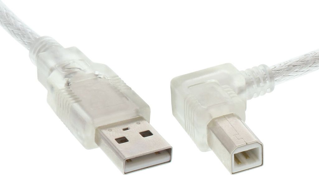 InLine® 34520R Câble USB 2.0, A à B plié à droite, Image du produit 