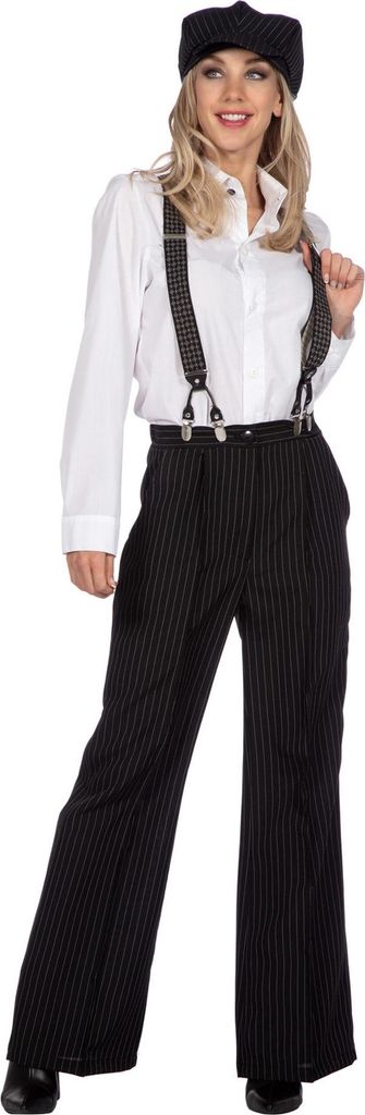 20er Jahre Nadelstreifenhose mit Mütze Größe: 36