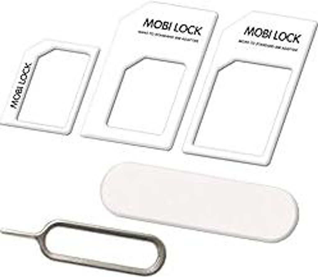 6-in-1 SIM-Karten-Adapter-Kit (Micro, Nano, Standard) - Kompatibel mit iPhones (16, 15, 14, 13, X Pro), Allen Android-Smartphones, iPads und Tablet...