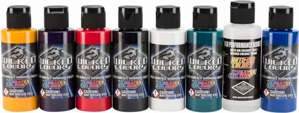Createx Airbrushfarben Wicked W102 Muster Set Nr.2 Airbrush Farben 116102