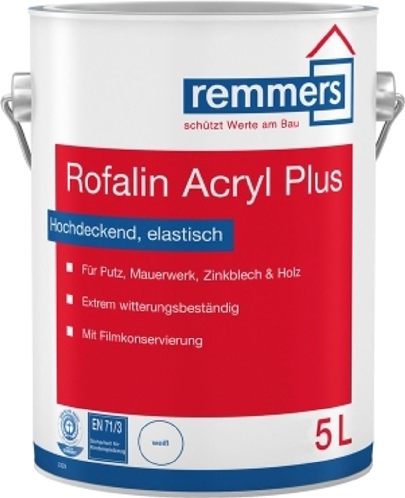 Remmers Rofalin Acryl Plus weiß, 5 Liter Produktbild 