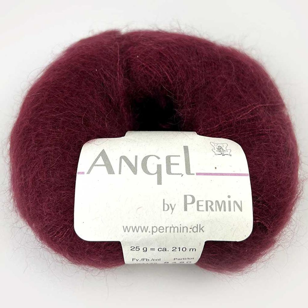 Angel by Permin – s Mohair-Seiden-Kid-Garn (70/30) (28 weinrot)