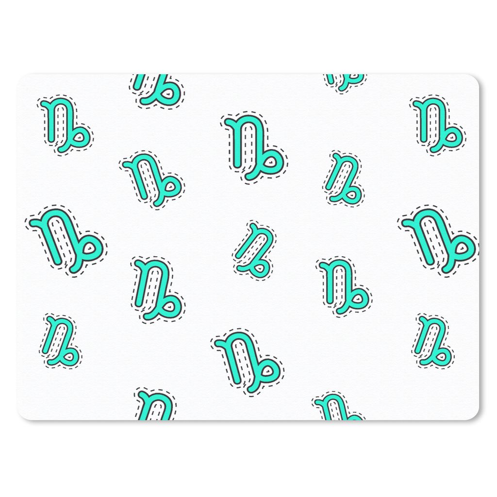 MuchoWow Mauspad Mousepad Steinbock - Gestaltung - Astrologie 23x19 cm - Mousepads - Maus Mat - Pad - Mausunterlage - Schreibtischunterlage - Mau...