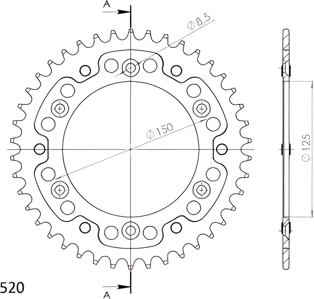 Kettenrad SUPERSPROX RST-990:43-BLU