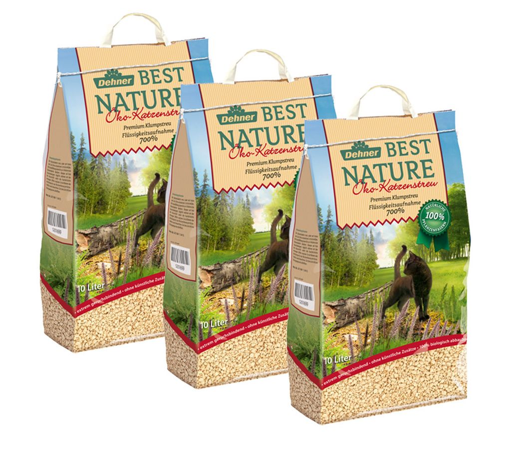 Dehner Best Nature Öko Katzenstreu, klumpend, aus Produktbild 