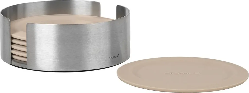 Sottobicchieri Blomus LARETO Marroni Silicone e Acciaio Set 6