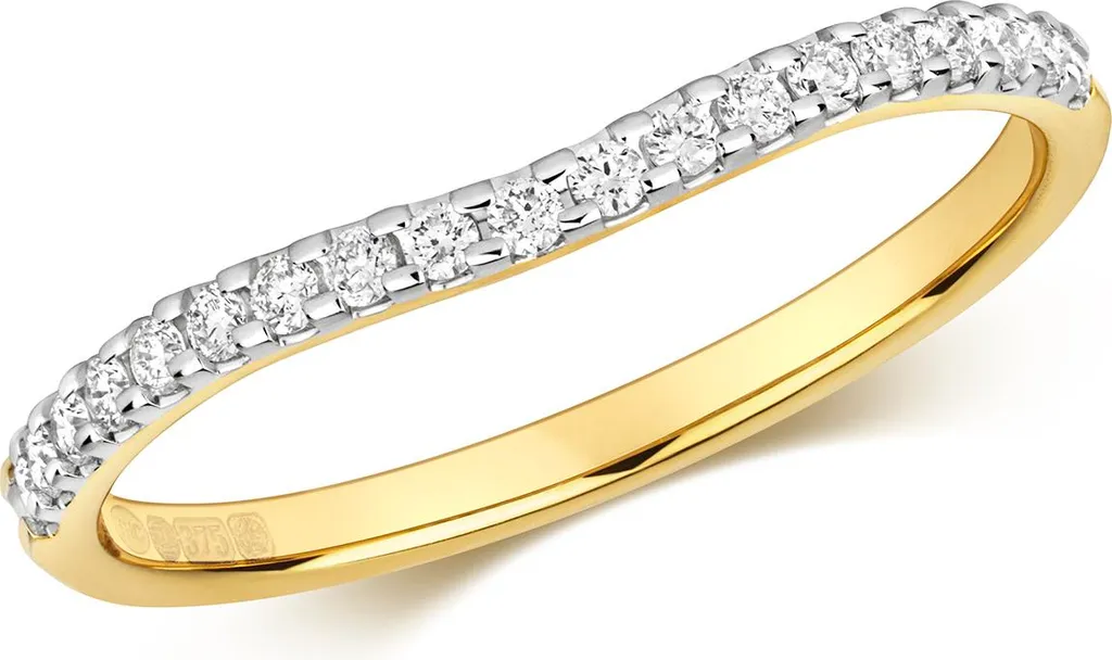 Bague Femme Or Jaune 375/1000 et Diamant 0.17 ct - Taille 57 TRS321139KYRSP