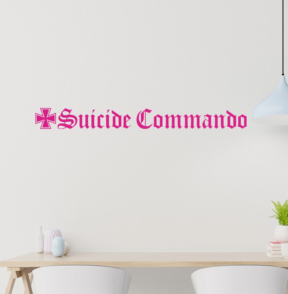 Suicide Commando Wandtattoo in 6 Größen - Wandaufkleber Wall Sticker - Dekoration, Küche, Wohnzimmer, Schlafzimmer, Badezimmer