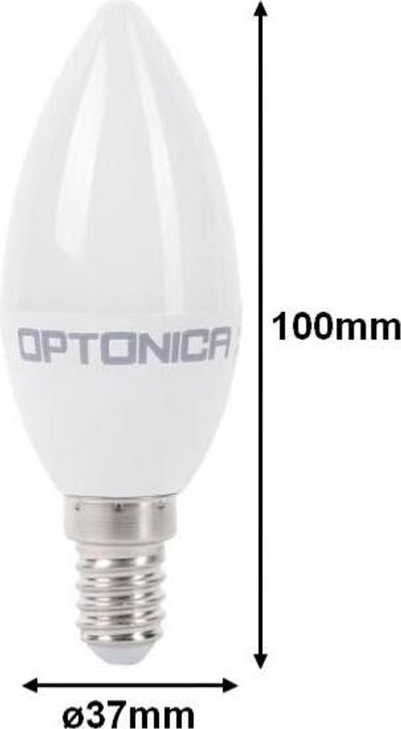 Ampulle LED E14 5.5W 220V C37 180° - Blanc Chaud 2300K - 3500K