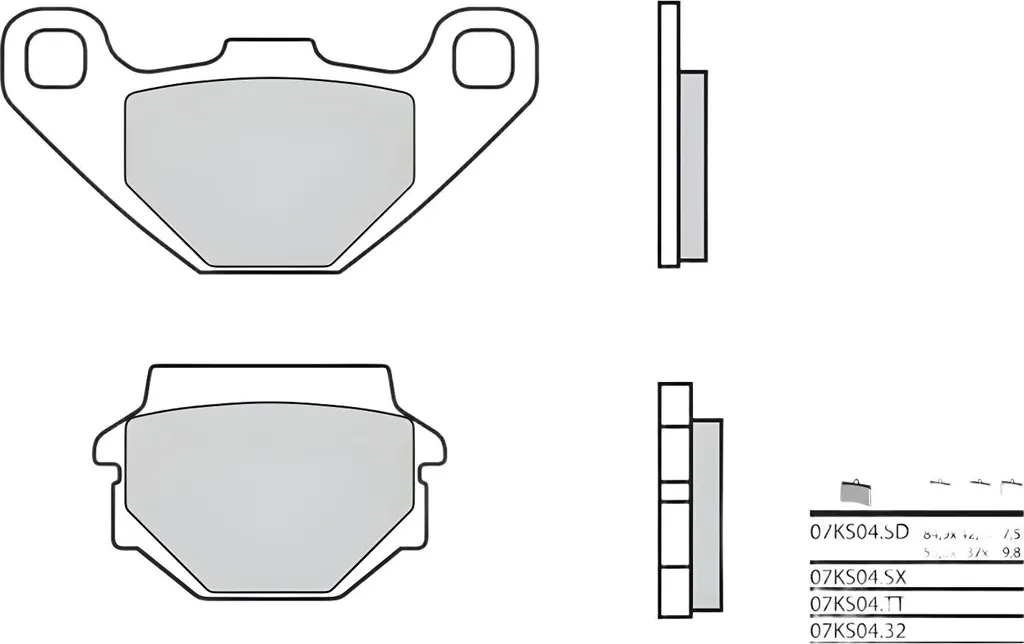 Plaquettes de frein frittées Brembo 07KS04SD pour KTM MX et Enduro TGB
