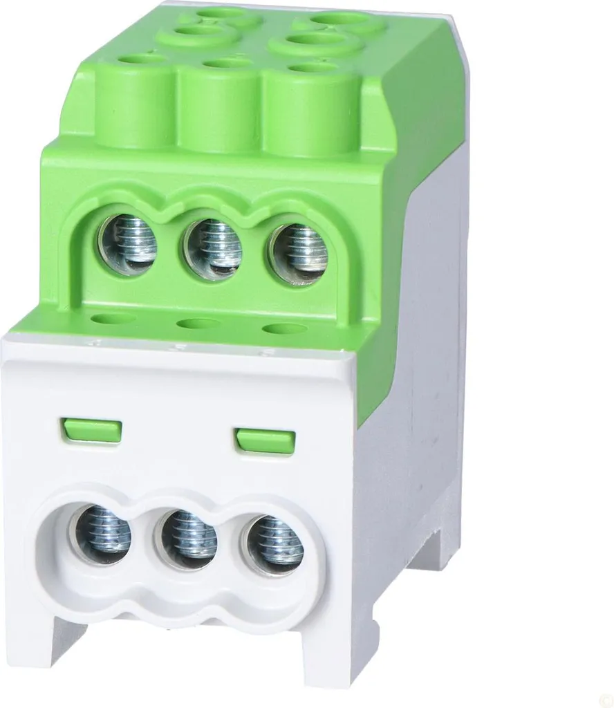 Bloc de distribution Al/Cu 200A SIMBLOCK 80030 avec boîtier vert IP20