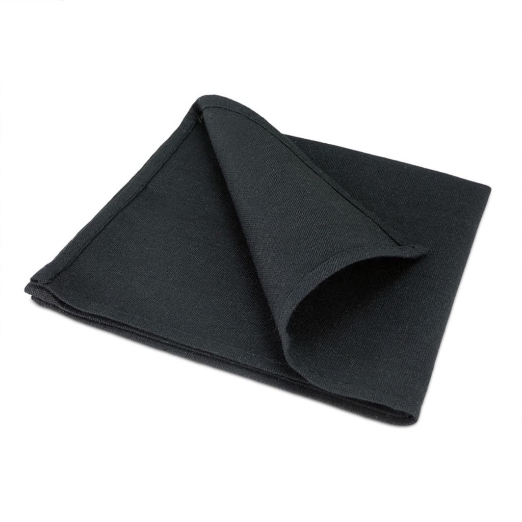 Stoffservietten Schwarz 25 Stück 40x40cm Baumwolle Produktbild 
