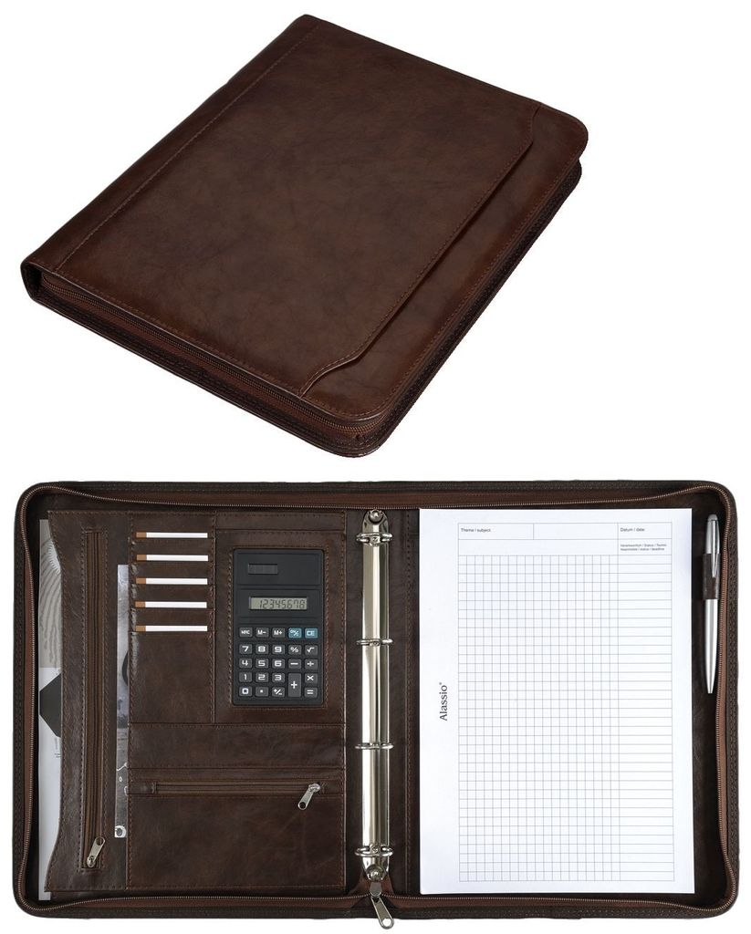 Alassio® 30064 Classeur à anneaux MASSA - A4, imitation Image du produit 